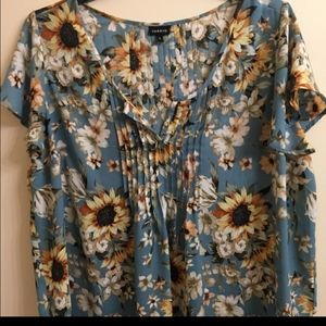 Pintuck chiffon torrid top